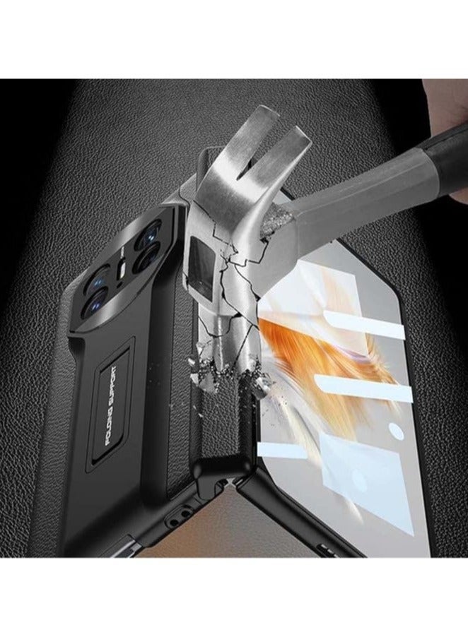 متوافق مع حافظة هاتف Huawei Mate X3/Mate X5، غطاء ممتص للصدمات مصنوع من الجلد قابل للطي مغناطيسيًا - Image 2